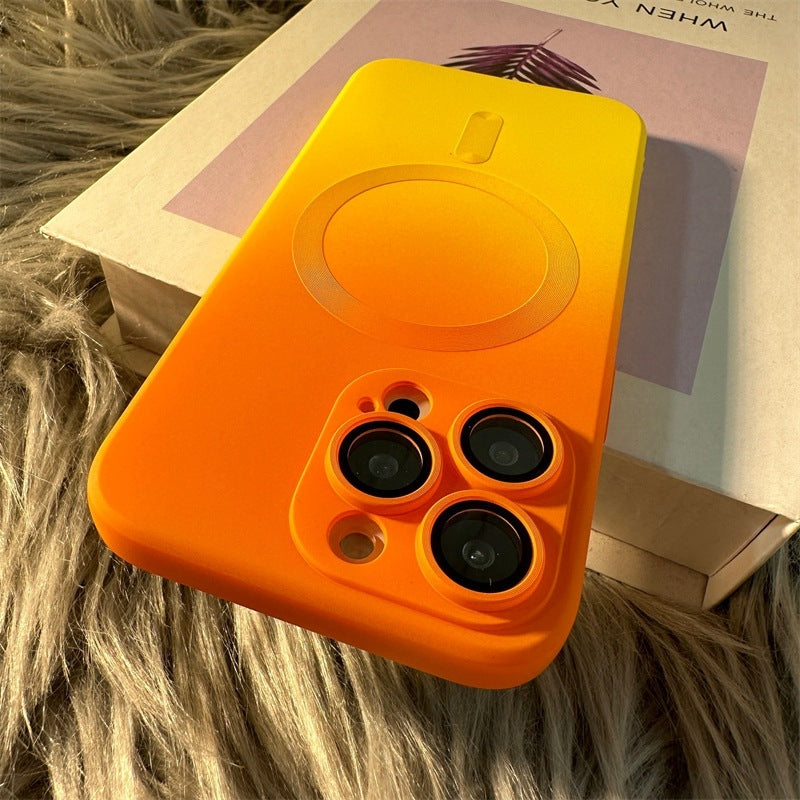 Liquid Silicone Two-tone Gradient Magnetic Phone Case