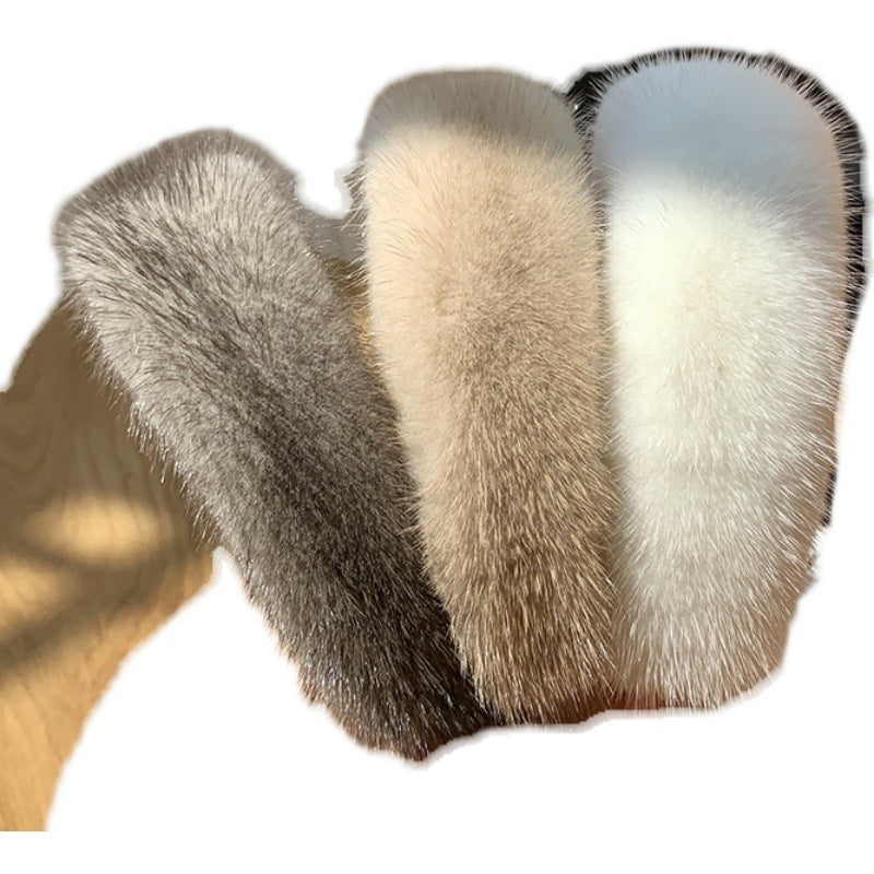 Hair Band Plush Mink Hair Band Candy Color