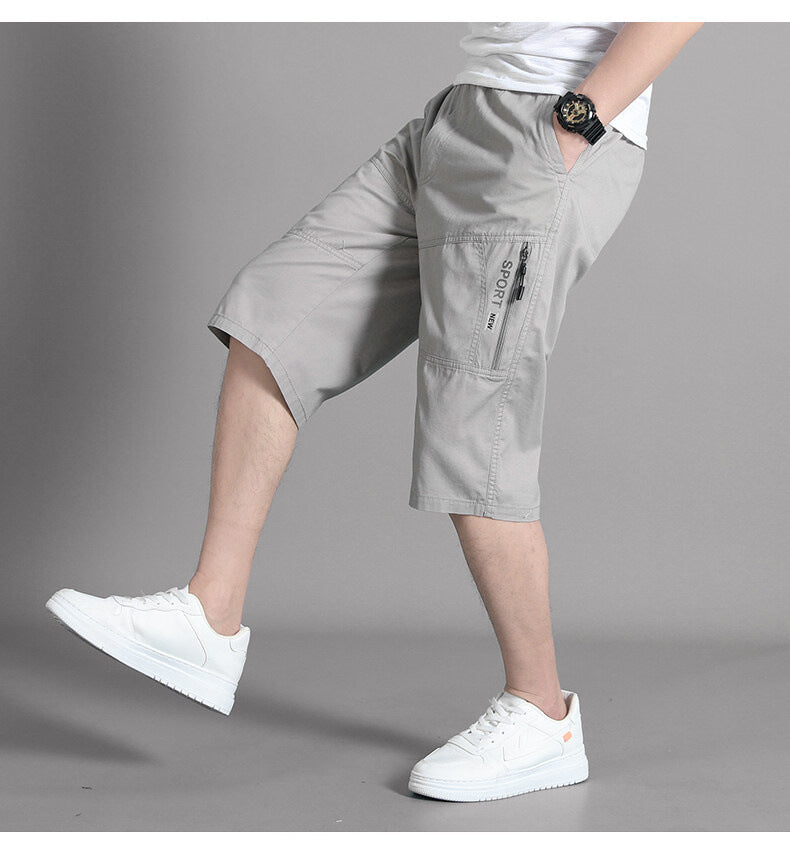 Cotton Cropped Shorts Season Thin Casual Pants