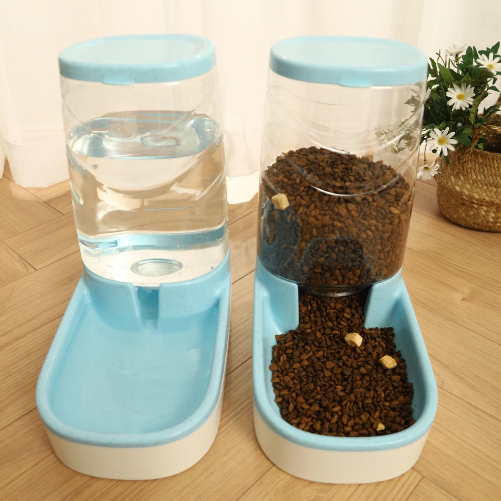 HOOPET Pet Automatic Feeding Bowls Dog Food Feeder Cat Water Feeder Large Capacity Food Water Dispenser Large Capacity Pet Bowls