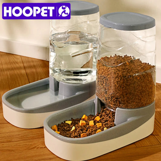 HOOPET Pet Automatic Feeding Bowls Dog Food Feeder Cat Water Feeder Large Capacity Food Water Dispenser Large Capacity Pet Bowls