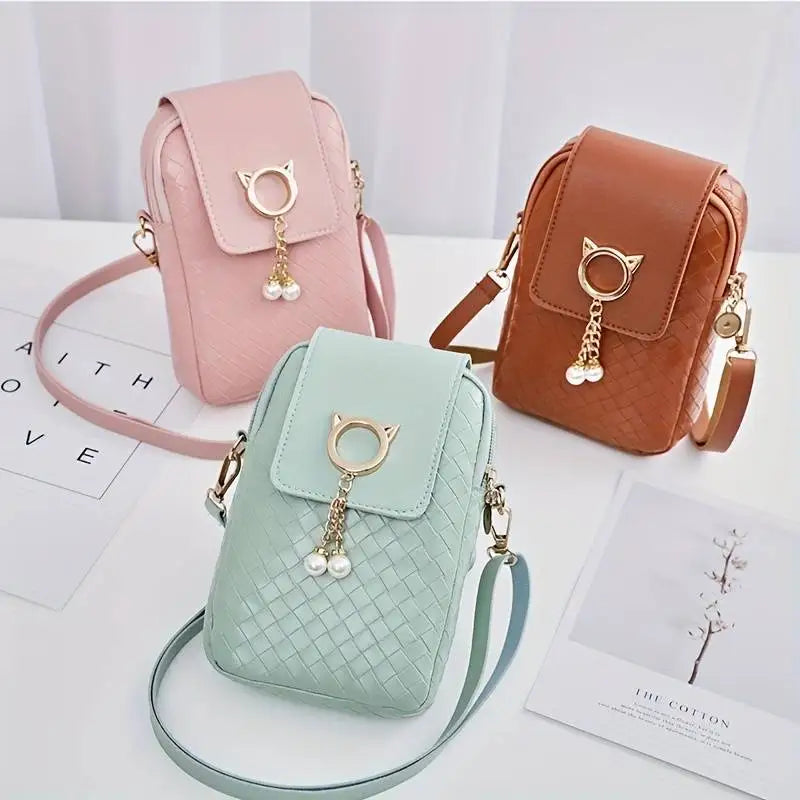 Large Capacity Mobile Phone Bag Pendant Ladies Sling Bag Women's Pattern Fashion Zipper Mini Messenger Shoulder Bag