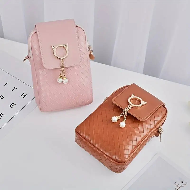 Large Capacity Mobile Phone Bag Pendant Ladies Sling Bag Women's Pattern Fashion Zipper Mini Messenger Shoulder Bag