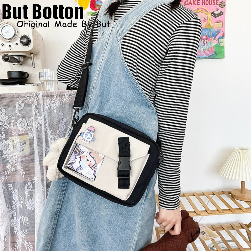 Japanese Women Lovely Cartoon Itabag Shoulder Bag Korean Sweet Lolita girl Student Canvas Crossbody Bags Messenger bags 2022