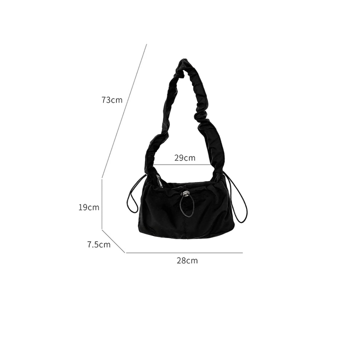 Simple Fashion Fold Shoulder Bag Vintage Casual Designer Underarm Crossbody Bag Women 2024 New Luxury Handbags High Quality