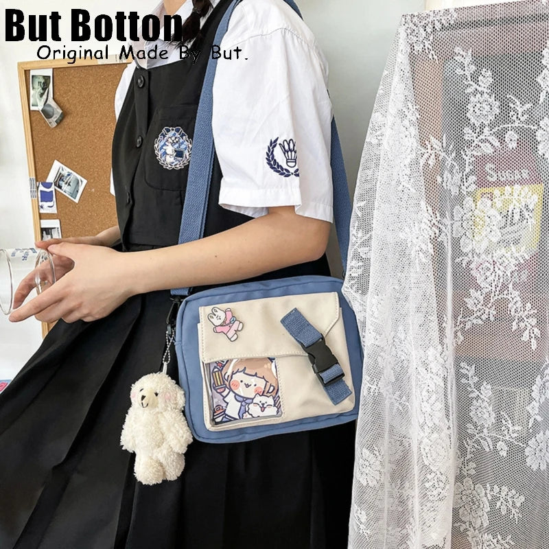 Japanese Women Lovely Cartoon Itabag Shoulder Bag Korean Sweet Lolita girl Student Canvas Crossbody Bags Messenger bags 2022