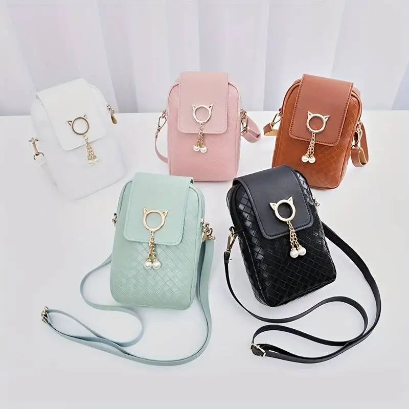 Large Capacity Mobile Phone Bag Pendant Ladies Sling Bag Women's Pattern Fashion Zipper Mini Messenger Shoulder Bag