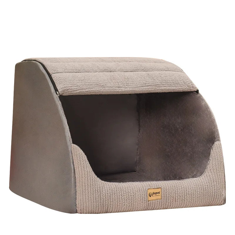 Kennel Winter Warm Medium Large Dog Golden Retriever Removable and Washable Closed Dog Kennel Bed Villa Cat Nest Pet Bed