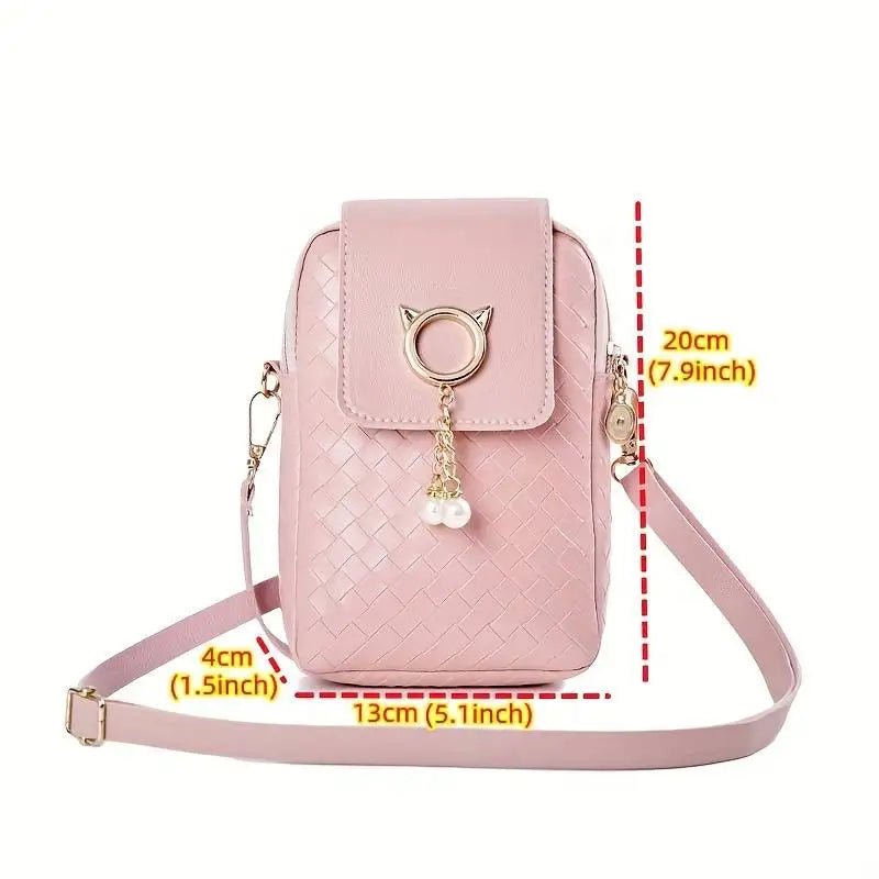 Large Capacity Mobile Phone Bag Pendant Ladies Sling Bag Women's Pattern Fashion Zipper Mini Messenger Shoulder Bag