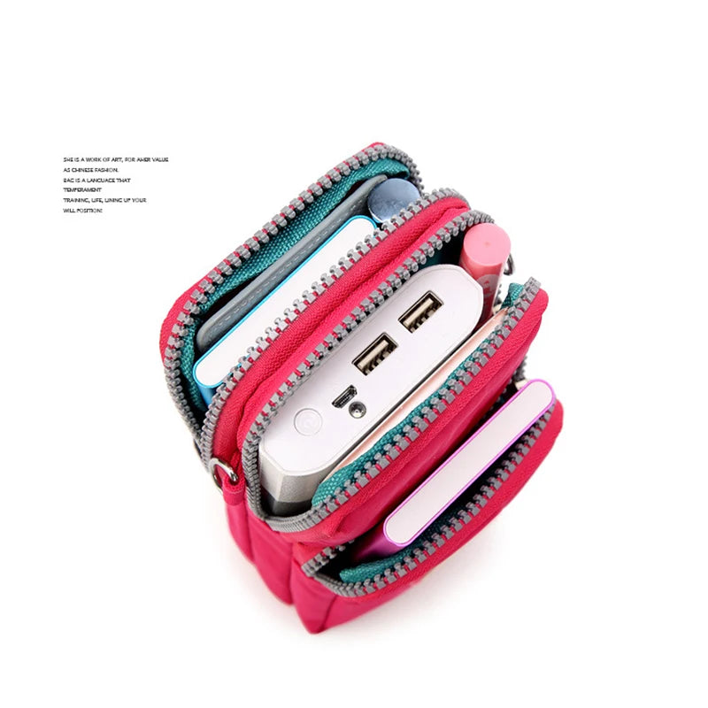 Small Shoulder Bags Nylon Women Mobile Phone Bags Mini Female Messenger Purse Lady Wallet New 2024 Female CrossBody Bag