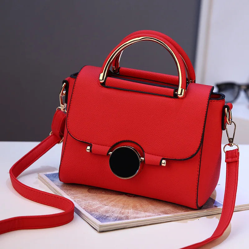 Women Handbag New Fashion Shoulder Bags For Lady Solid Totes Cute Shopping Messenger Bag Lock Black Red Color Hand Bags