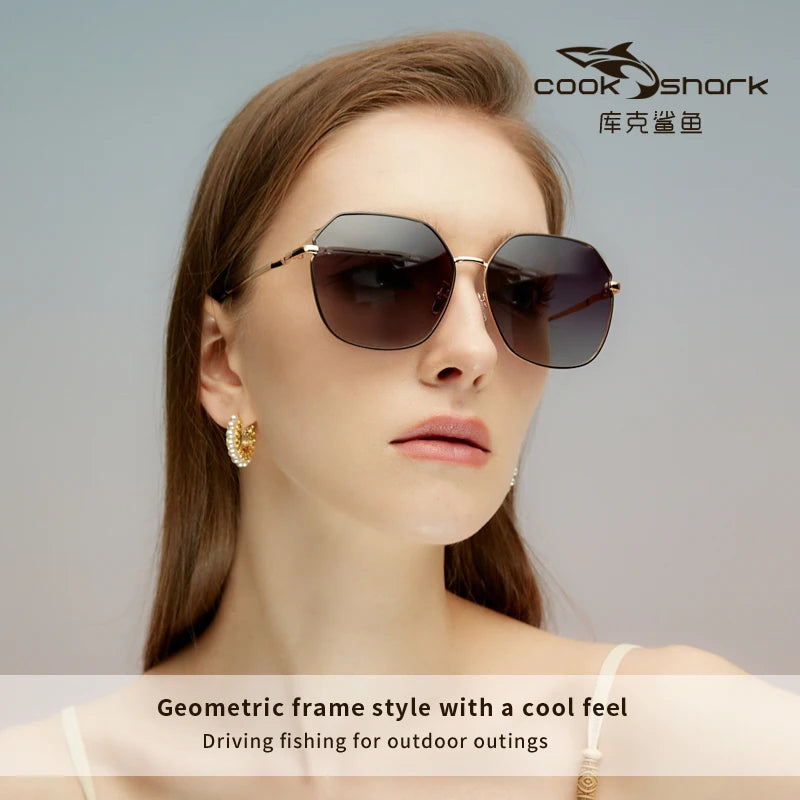 Cook Shark 2023 New Polarized sunglasses for Women Anti UV Fashion Sunglasses for Women