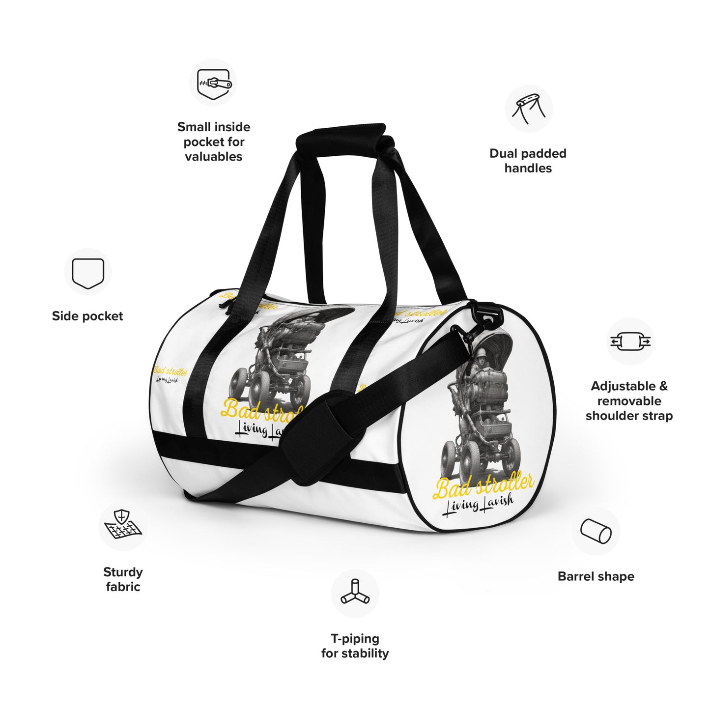 Bad stroller All-over print gym bag