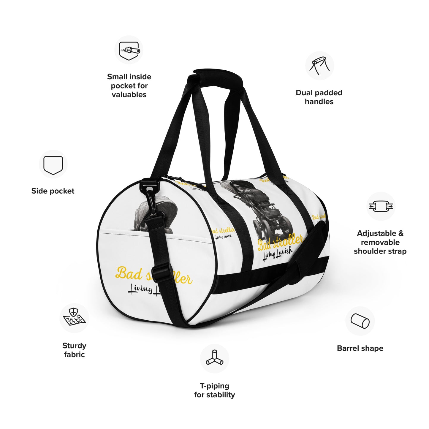 Bad stroller All-over print gym bag