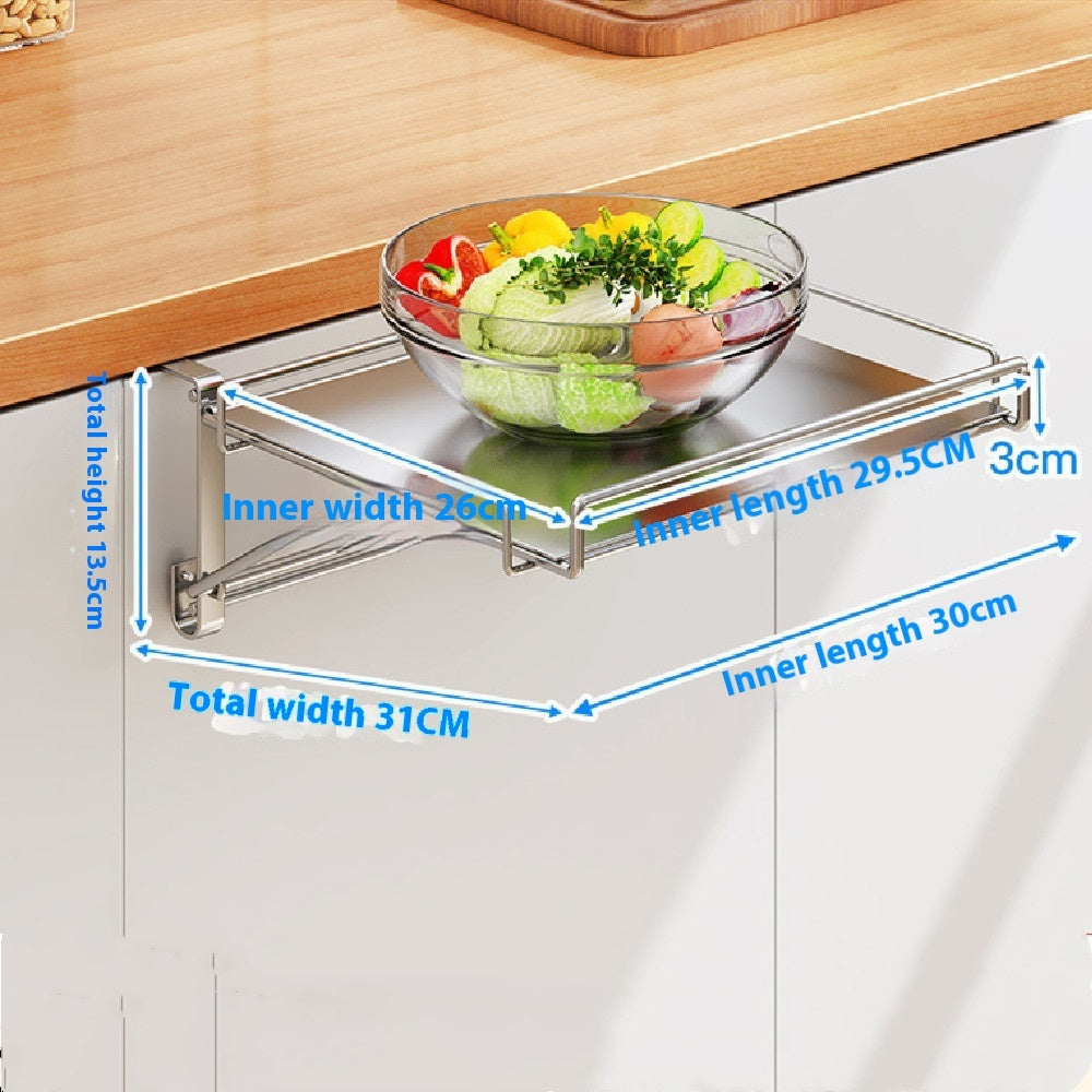 Stainless Steel Foldable Kitchen Countertop Commodity Shelf