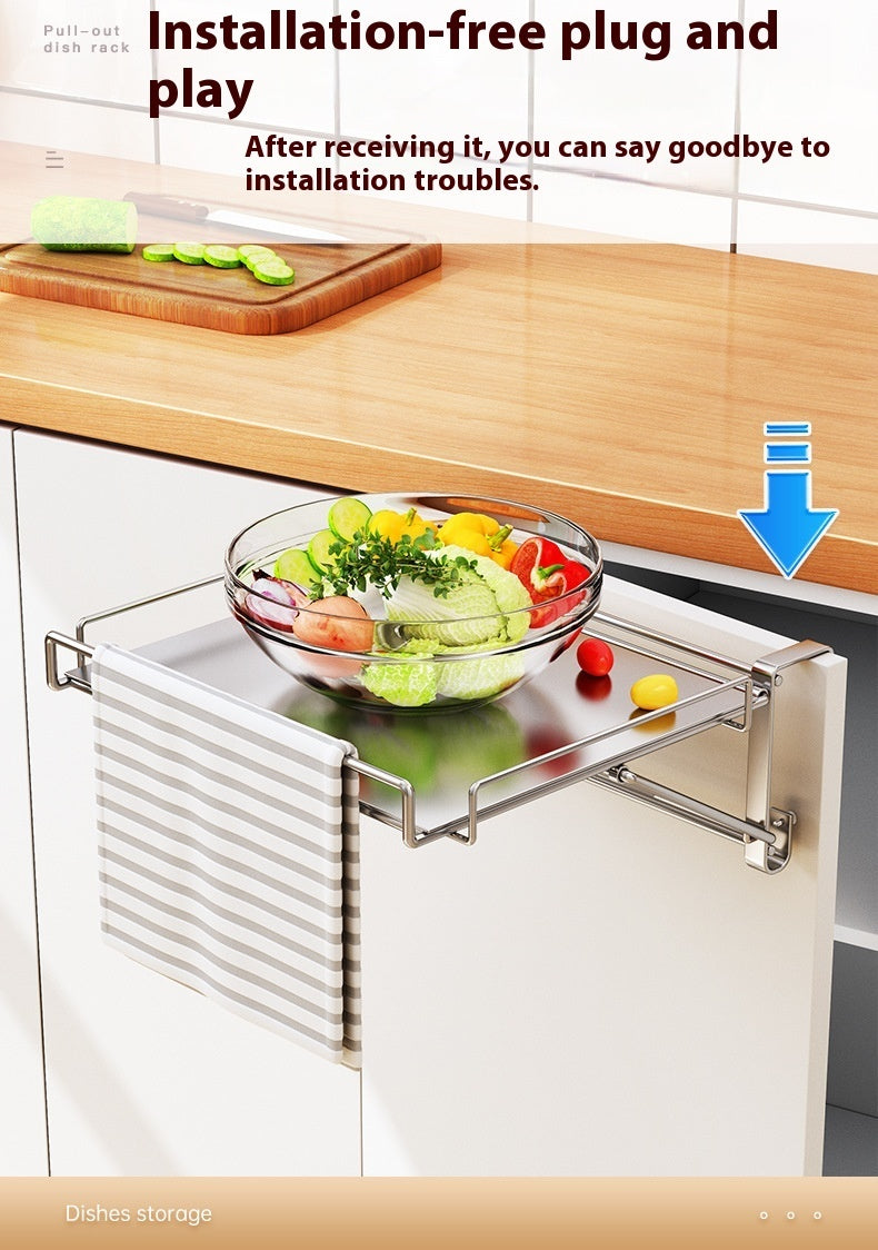 Stainless Steel Foldable Kitchen Countertop Commodity Shelf