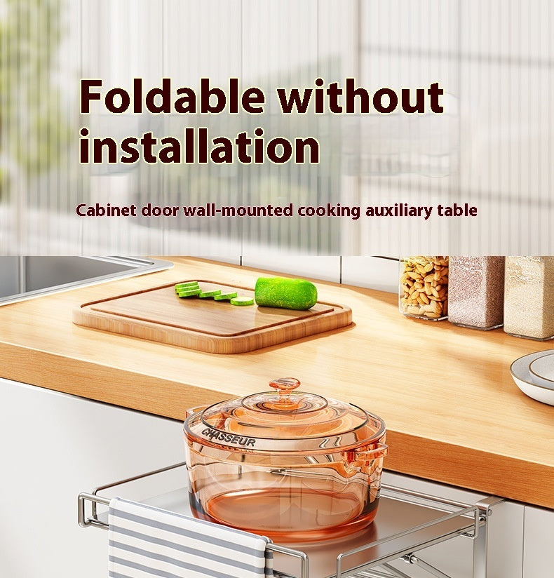 Stainless Steel Foldable Kitchen Countertop Commodity Shelf