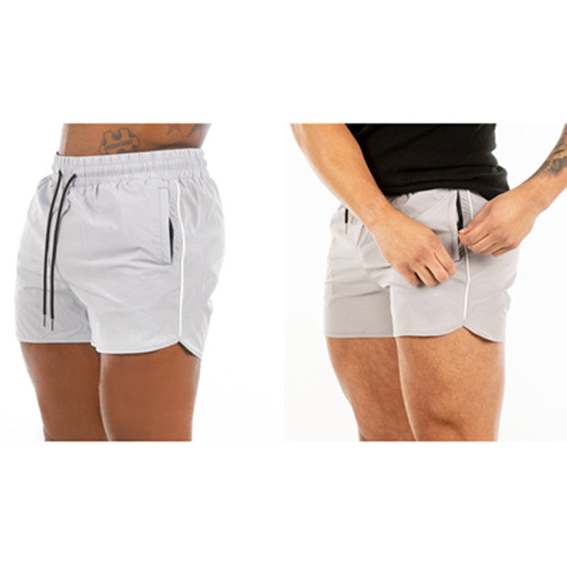 Sports Short Shorts Zipper Pocket Stretch Training Pant