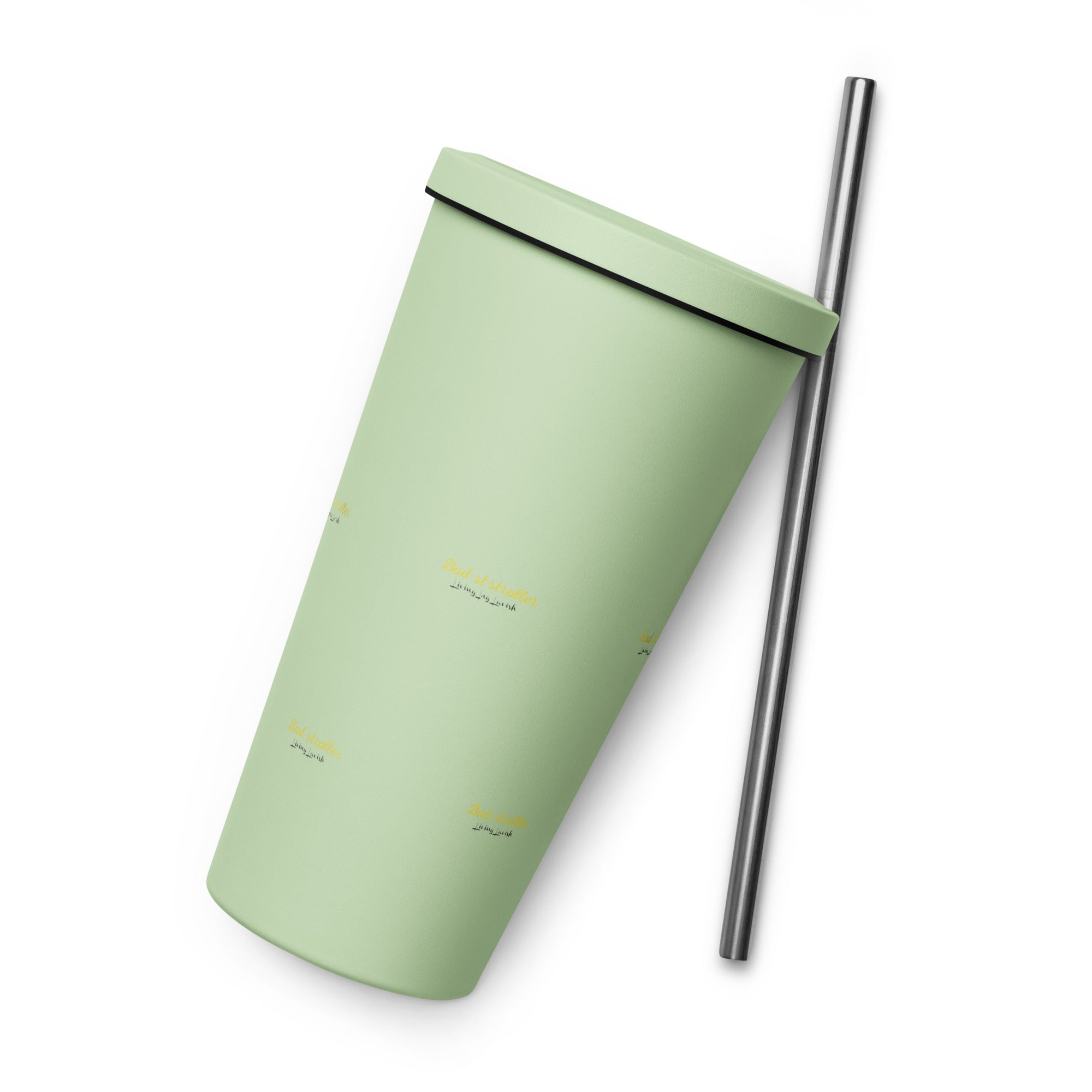 Bad stroller Insulated tumbler with a straw
