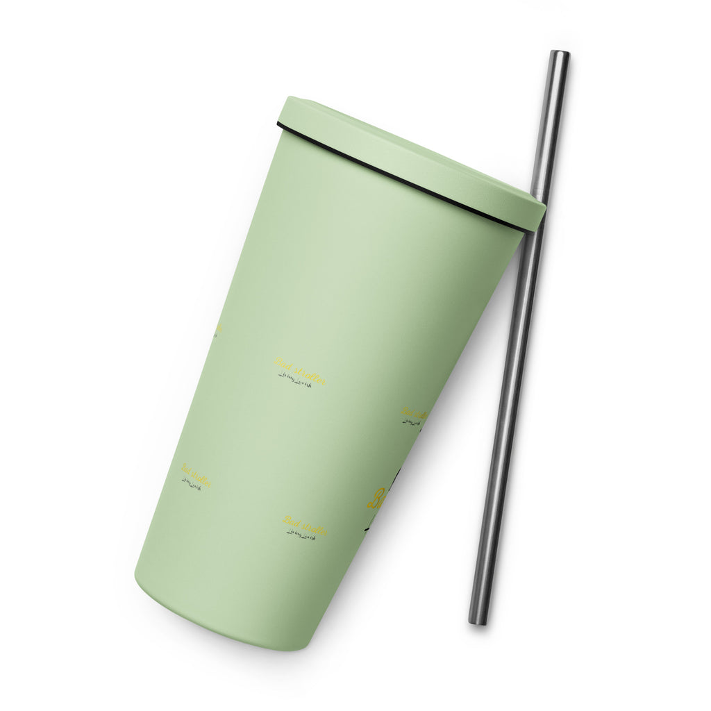 Bad stroller Insulated tumbler with a straw