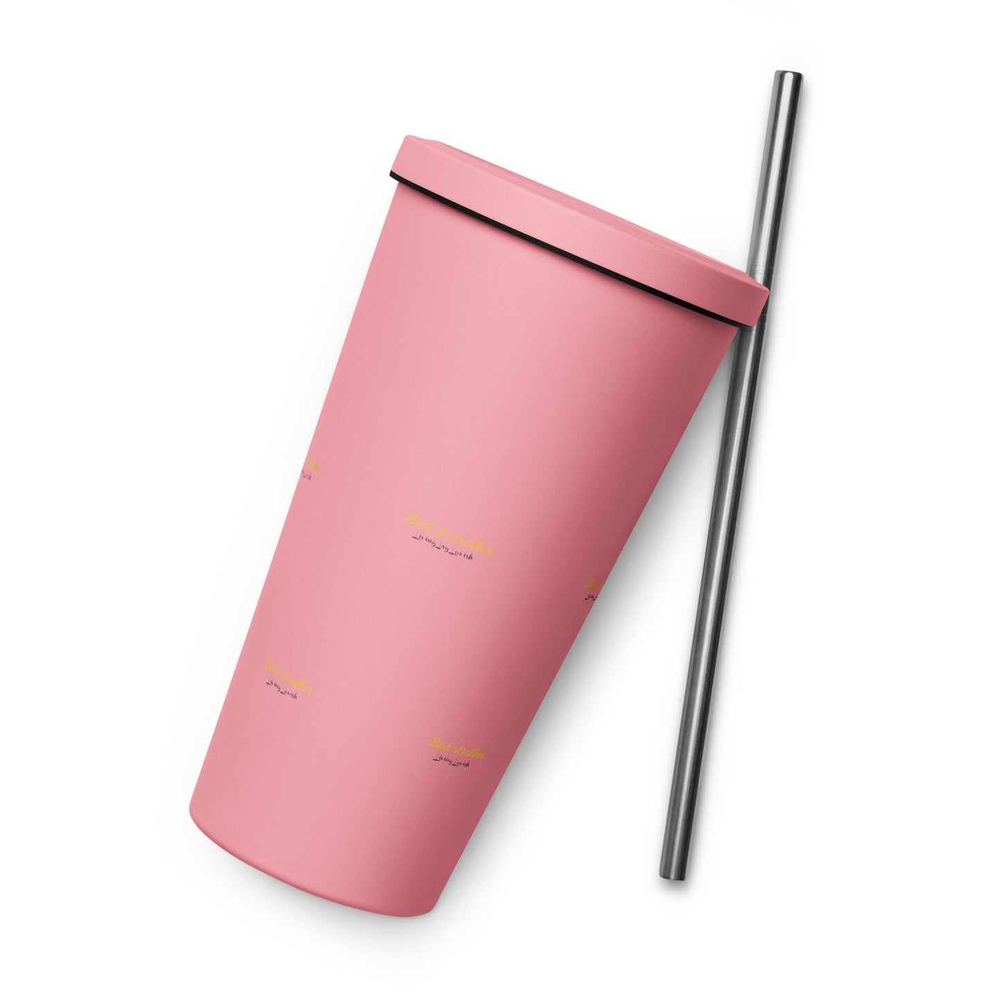 Bad stroller Insulated tumbler with a straw